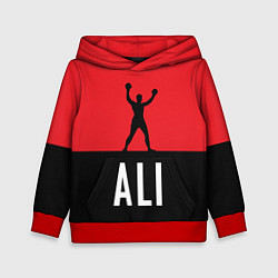 Толстовка-худи детская Ali Boxing, цвет: 3D-красный