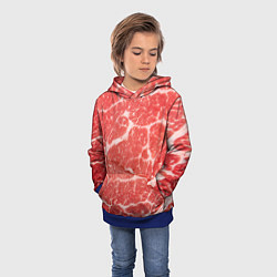 Толстовка-худи детская Кусок мяса, цвет: 3D-синий — фото 2