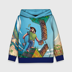 Толстовка-худи детская Minecraft Woodcutter, цвет: 3D-синий