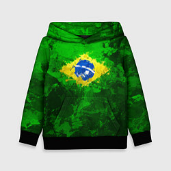 Толстовка-худи детская Бразилия, цвет: 3D-черный