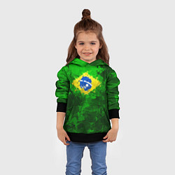 Толстовка-худи детская Бразилия, цвет: 3D-черный — фото 2