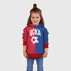 Толстовка-худи детская ЦСКА, цвет: 3D-красный — фото 2