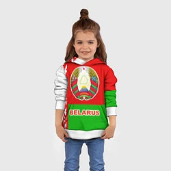 Толстовка-худи детская Belarus Patriot, цвет: 3D-белый — фото 2
