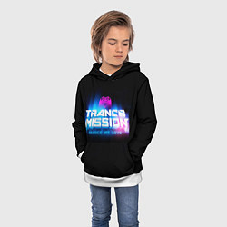 Толстовка-худи детская Trancemission: Trance we love, цвет: 3D-белый — фото 2