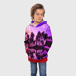 Толстовка-худи детская Hawaii dream, цвет: 3D-красный — фото 2