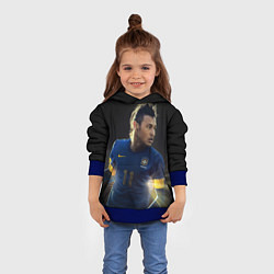 Толстовка-худи детская Neymar: Brasil Team, цвет: 3D-синий — фото 2