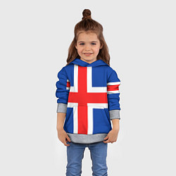 Толстовка-худи детская Исландия, цвет: 3D-меланж — фото 2