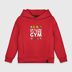 Детское худи оверсайз Pokemon Im going to the gym (white)