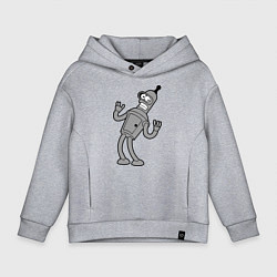 Толстовка оверсайз детская Bender Error, цвет: меланж
