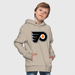 Толстовка оверсайз детская Philadelphia Flyers, цвет: миндальный — фото 2