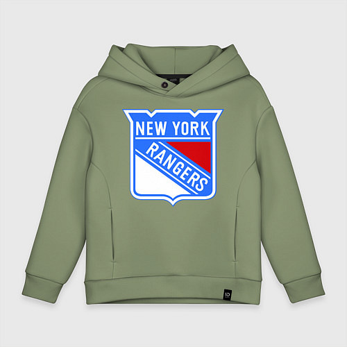 Детское худи оверсайз New York Rangers / Авокадо – фото 1