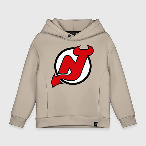 Детское худи оверсайз New Jersey Devils / Миндальный – фото 1