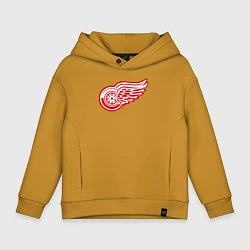 Толстовка оверсайз детская Detroit Red Wings, цвет: горчичный