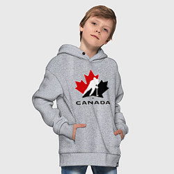 Толстовка оверсайз детская Canada, цвет: меланж — фото 2