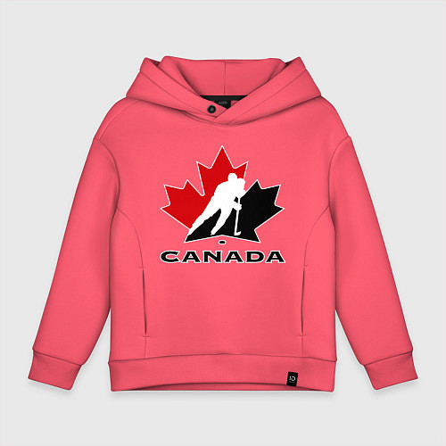 Детское худи оверсайз Canada / Коралловый – фото 1