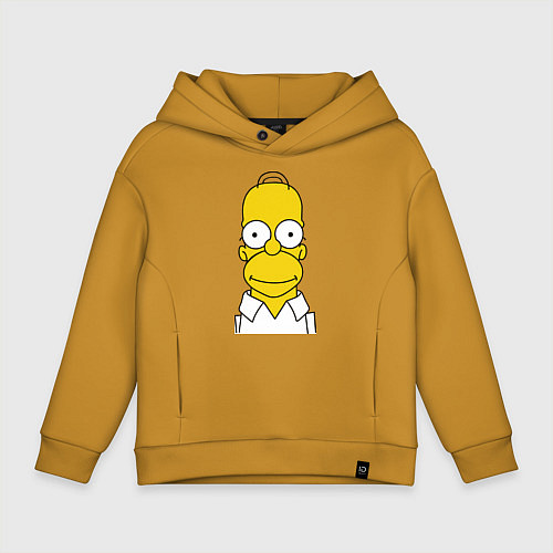 Детское худи оверсайз Homer Face / Горчичный – фото 1