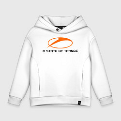 Толстовка оверсайз детская A State of Trance, цвет: белый