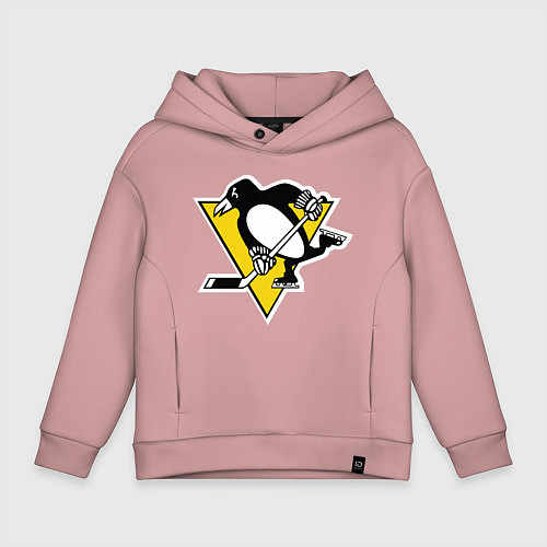 Детское худи оверсайз Pittsburgh Penguins / Пыльно-розовый – фото 1