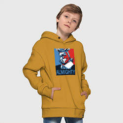 Толстовка оверсайз детская Моя геройская академия, цвет: горчичный — фото 2