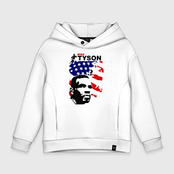 Толстовка оверсайз детская Mike Tyson: USA Boxing, цвет: белый