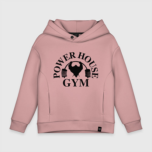 Детское худи оверсайз Power House Gym / Пыльно-розовый – фото 1