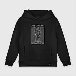 Толстовка оверсайз детская Joy Division: Unknown Pleasures, цвет: черный