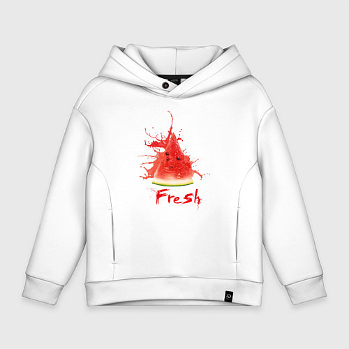 Детское худи оверсайз Fresh арбуз / Белый – фото 1