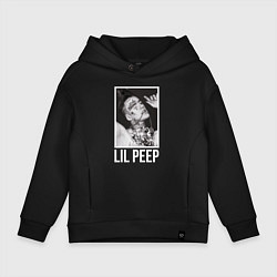 Толстовка оверсайз детская Lil Peep: White Style, цвет: черный