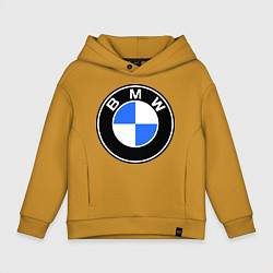 Толстовка оверсайз детская Logo BMW, цвет: горчичный