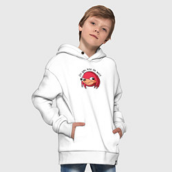 Толстовка оверсайз детская Do You Kno da wei?, цвет: белый — фото 2