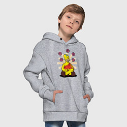 Толстовка оверсайз детская Homer Relax, цвет: меланж — фото 2