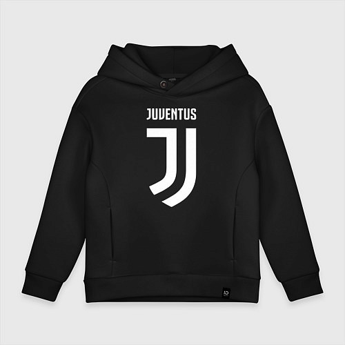 Детское худи оверсайз FC Juventus / Черный – фото 1