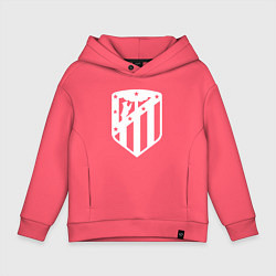 Толстовка оверсайз детская FC Atletico Madrid, цвет: коралловый