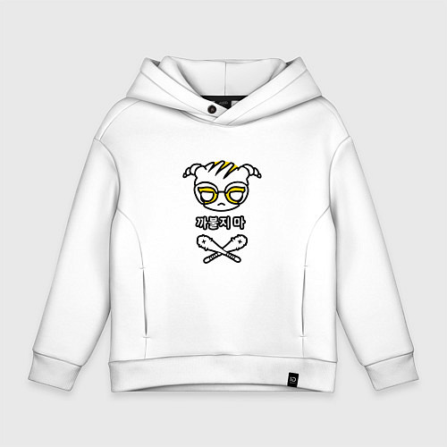 Детское худи оверсайз R6S DOKKAEBI / Белый – фото 1