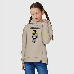 Толстовка оверсайз детская Minecraft Batman, цвет: миндальный — фото 2