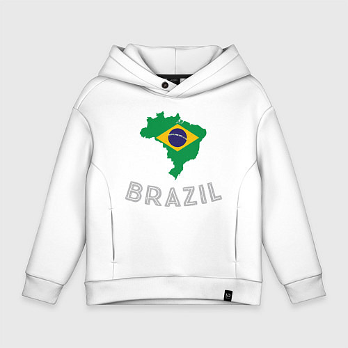Детское худи оверсайз Brazil Country / Белый – фото 1