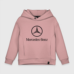 Толстовка оверсайз детская Logo Mercedes-Benz, цвет: пыльно-розовый