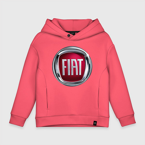 Детское худи оверсайз FIAT logo / Коралловый – фото 1