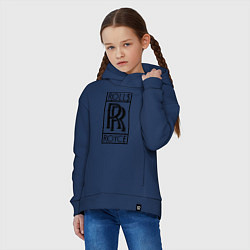 Толстовка оверсайз детская Rolls-Royce logo, цвет: тёмно-синий — фото 2