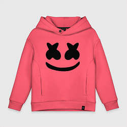 Толстовка оверсайз детская Marshmello, цвет: коралловый