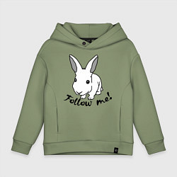 Детское худи оверсайз Rabbit: follow me