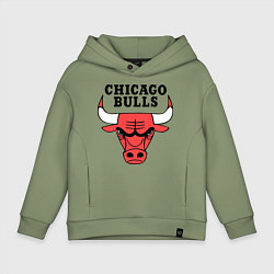 Толстовка оверсайз детская Chicago Bulls, цвет: авокадо