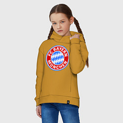 Толстовка оверсайз детская Bayern Munchen FC, цвет: горчичный — фото 2