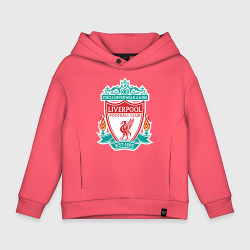 Детское худи оверсайз Liverpool FC / Коралловый – фото 1