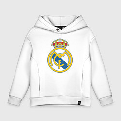 Толстовка оверсайз детская Real Madrid FC, цвет: белый