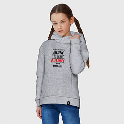 Толстовка оверсайз детская Born to be an ARMY BTS, цвет: меланж — фото 2
