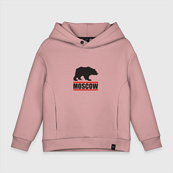 Толстовка оверсайз детская Moscow Bear, цвет: пыльно-розовый