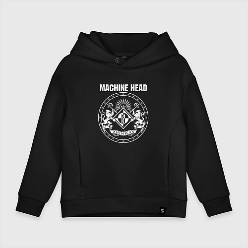 Детское худи оверсайз Machine Head MCMXCII / Черный – фото 1