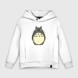 Толстовка оверсайз детская Милый Тоторо, цвет: белый
