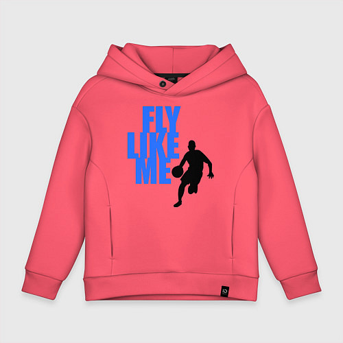 Детское худи оверсайз Fly like me / Коралловый – фото 1